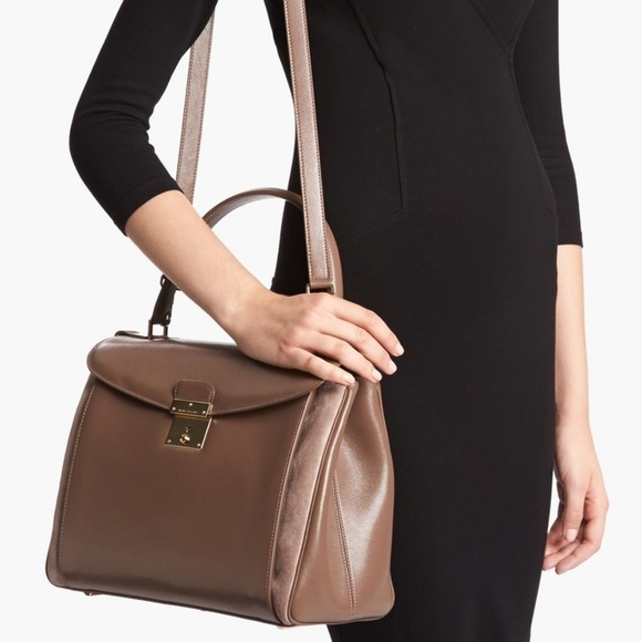 Marc Jacobs Handbags - LG Marc Jacobs Italy Metropolitan Brn Gray Bag